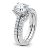 Platinum Certified 2.07ctw Round Lab Grown VS/SI FGH Dia Complete Engagemen