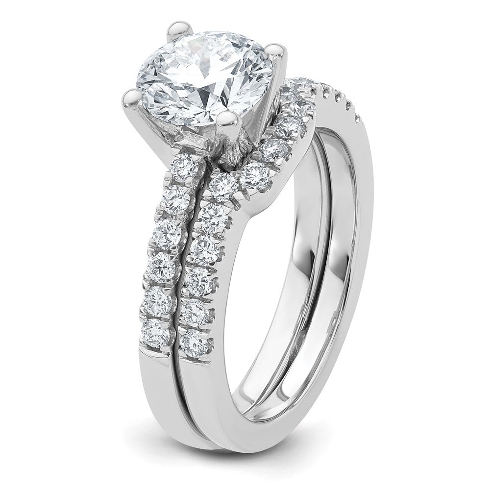 Platinum Certified 2.07ctw Round Lab Grown VS/SI FGH Dia Complete Engagemen