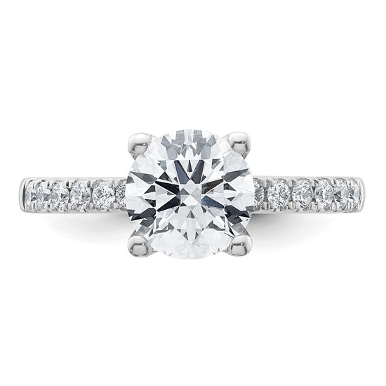Platinum Certified 2.07ctw Round Lab Grown VS/SI FGH Dia Complete Engagemen