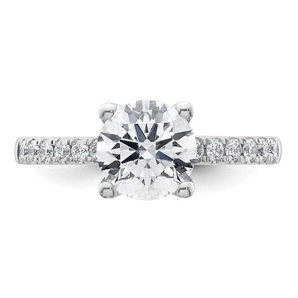 Platinum Certified 2.07ctw Round Lab Grown VS/SI FGH Dia Complete Engagemen