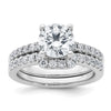 Platinum Certified 2.07ctw Round Lab Grown VS/SI FGH Dia Complete Engagemen