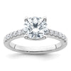 Platinum Certified 2.07ctw Round Lab Grown VS/SI FGH Dia Complete Engagemen