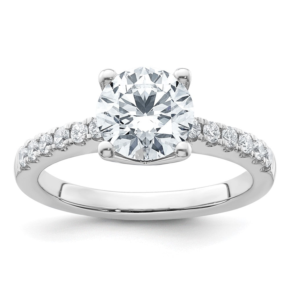 Platinum Certified 2.07ctw Round Lab Grown VS/SI FGH Dia Complete Engagemen