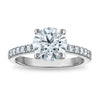 14kw Certified 2.57ct Round Lab Grown VS/SI FGH Dia Complete Engagement Rin
