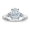 14kw Certified 2.05ct Oval Lab Grown VS/SI FGH Dia Complete Engagement Ring