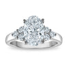 14kw Certified 2.65ct Oval Lab Grown VS/SI FGH Dia Complete Engagement Ring