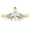 14k Yellow, w/ White Head Cert 2.64ct Pear Lab Grown VS/SI FGH Dia Complet