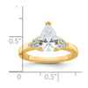 14k Yellow, w/ White Head Cert 2.64ct Pear Lab Grown VS/SI FGH Dia Complet