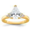14k Yellow, w/ White Head Cert 2.64ct Pear Lab Grown VS/SI FGH Dia Complet
