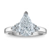 14kw Certified 2.03ct Pear Lab Grown VS/SI FGH Dia Complete Engagement Ring