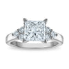 14kw Certified 2.64ct Princess Lab Grown VS/SI FGH Dia Complete Engagement