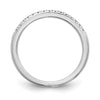 14k White Gold Diamond Wedding Band, 'C' quality dias
