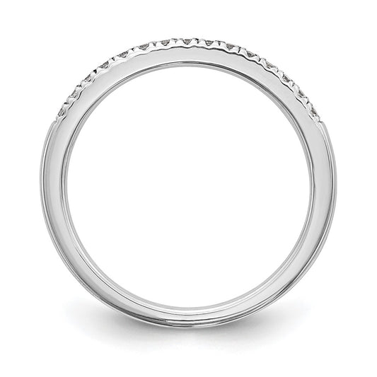 14k White Gold Diamond Wedding Band, 'C' quality dias