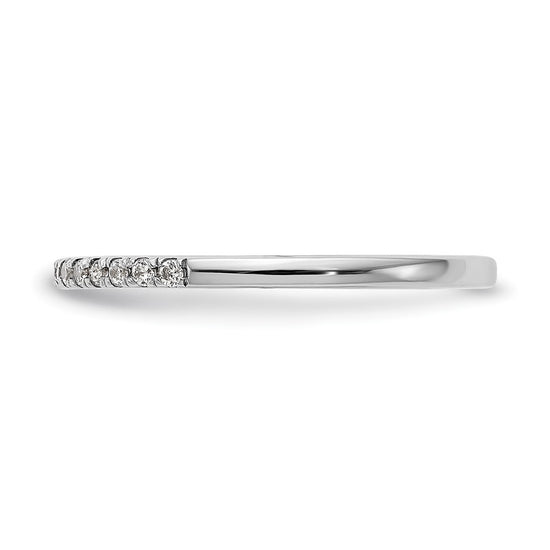 14k White Gold Diamond Wedding Band, 'C' quality dias