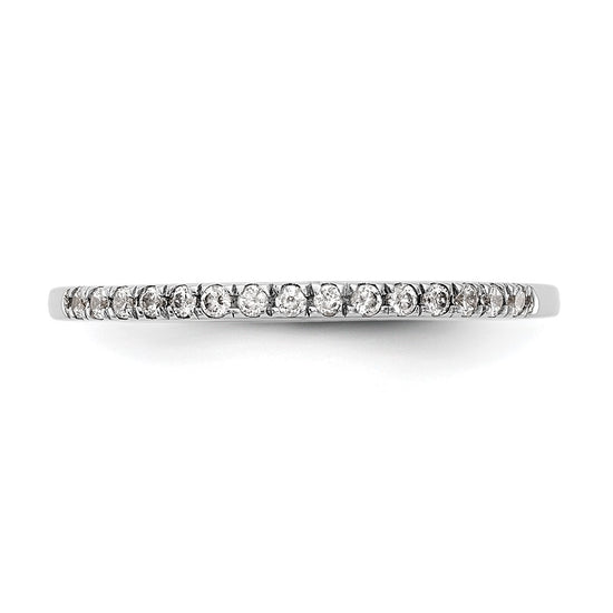 14k White Gold Diamond Wedding Band, 'C' quality dias