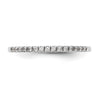 14k White Gold Diamond Wedding Band, 'C' quality dias