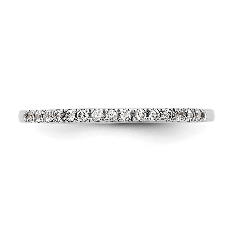 14k White Gold Diamond Wedding Band, 'C' quality dias