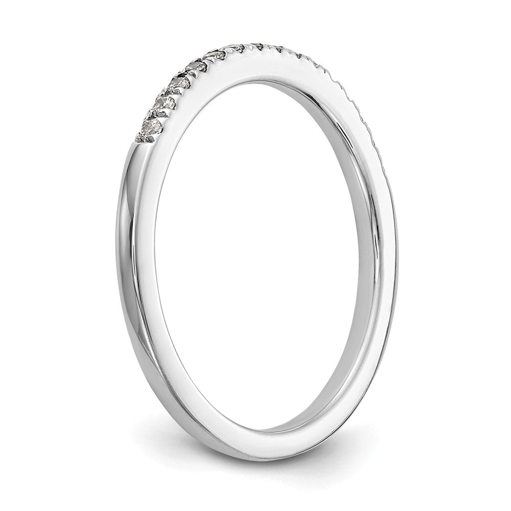 14k White Gold Diamond Wedding Band, 'C' quality dias