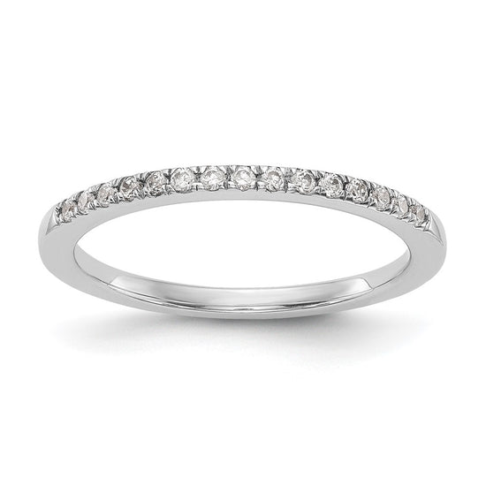 14k White Gold Diamond Wedding Band, 'C' quality dias
