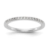 14k White Gold Diamond Wedding Band, 'C' quality dias