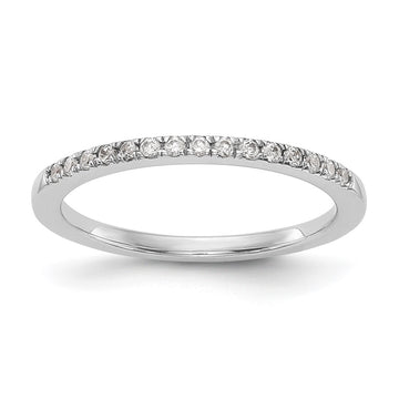 14k White Gold Diamond Wedding Band, 'C' quality dias