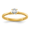 Gold Round Diamond Solitaire Rings