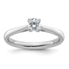 Gold Round Diamond Solitaire Rings