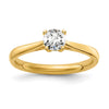 Gold Round Diamond Solitaire Rings