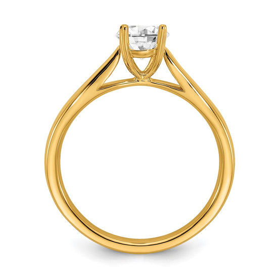 Gold Round Diamond Solitaire Rings