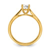 Gold Round Diamond Solitaire Rings