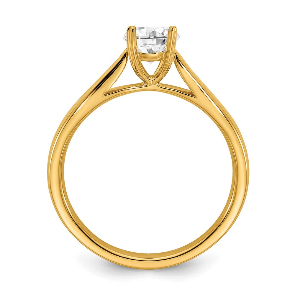 Gold Round Diamond Solitaire Rings