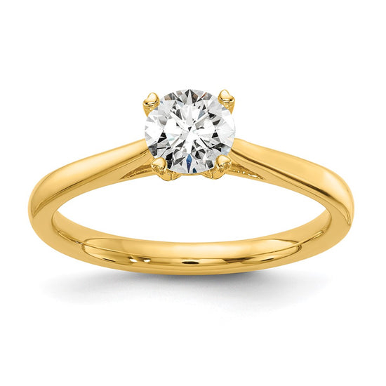 Gold Round Diamond Solitaire Rings