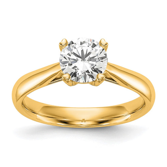 Gold Round Diamond Solitaire Rings
