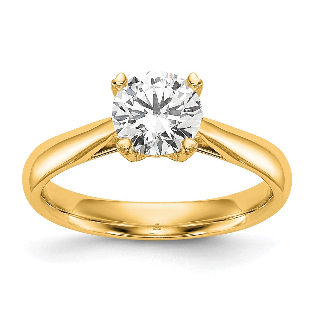 Gold Round Diamond Solitaire Rings