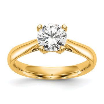 Gold Round Diamond Solitaire Rings