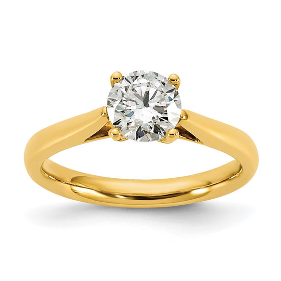 Gold Round Diamond Solitaire Rings