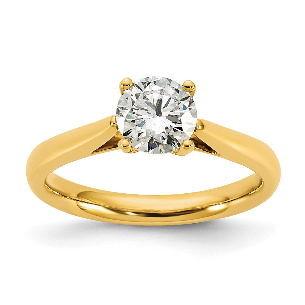 Gold Round Diamond Solitaire Rings