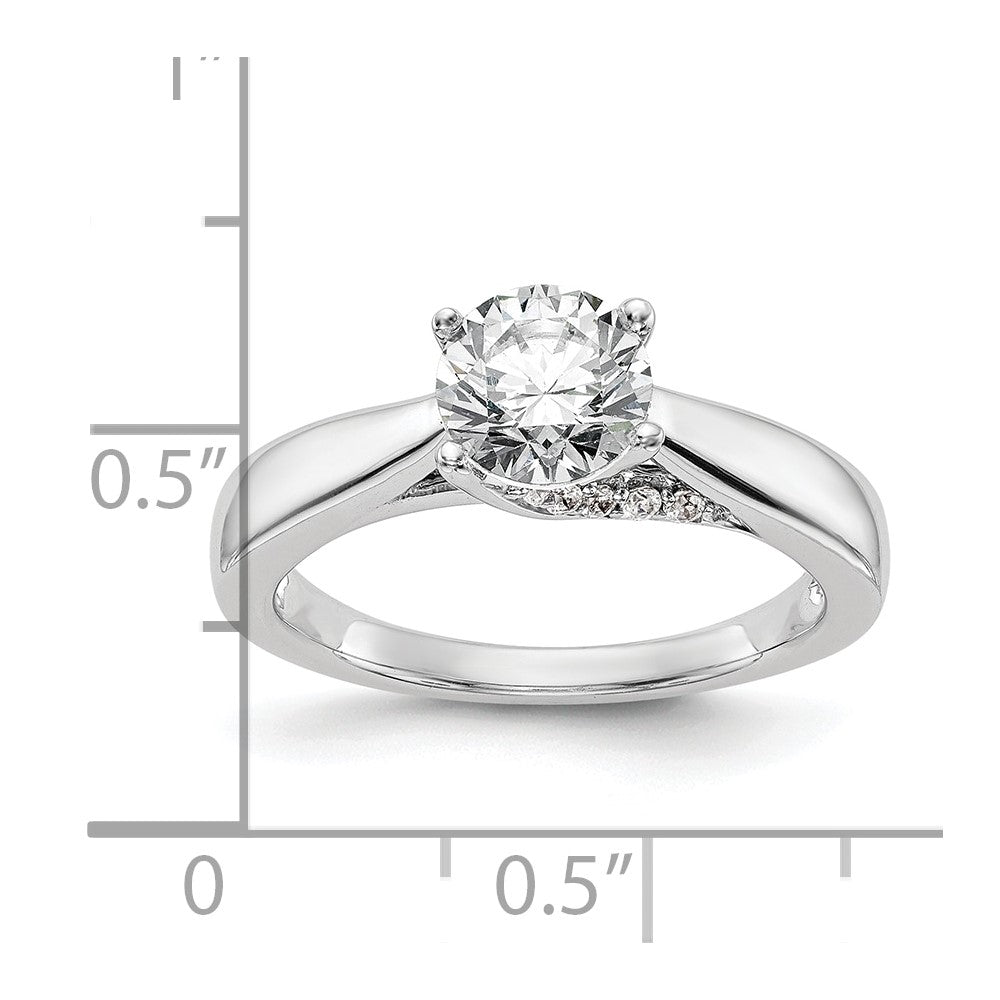 Diamond Solitaire Semi-Mount Engagement Rings