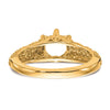 14k Yellow Gold 1.25 carat (7.00 mm) 6-Prong Vintage Round Solitaire Engagement Ring Mounting