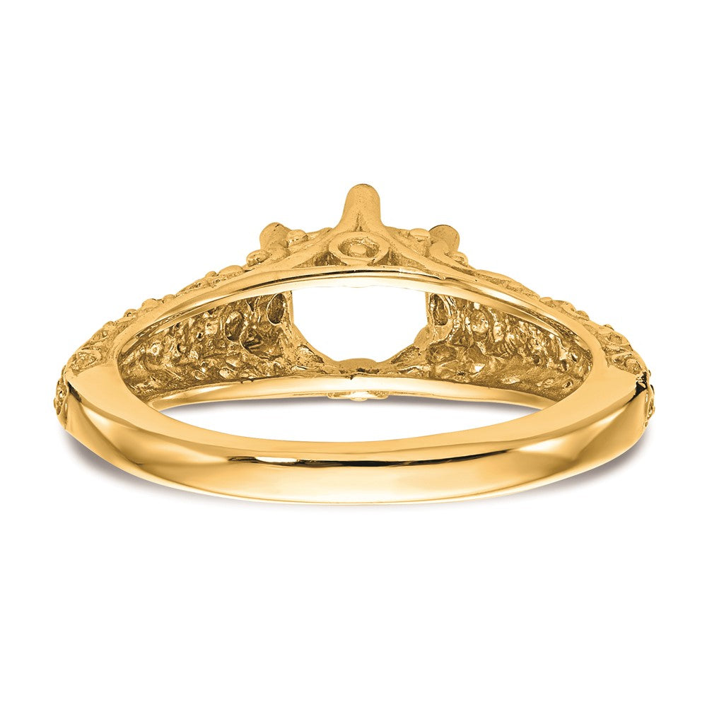 14k Yellow Gold 1.25 carat (7.00 mm) 6-Prong Vintage Round Solitaire Engagement Ring Mounting