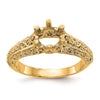 14k Yellow Gold 1.25 carat (7.00 mm) 6-Prong Vintage Round Solitaire Engagement Ring Mounting