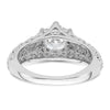 14k White Gold 1.25 carat (7.00 mm) 6-Prong Vintage Round Solitaire Engagement Ring Mounting