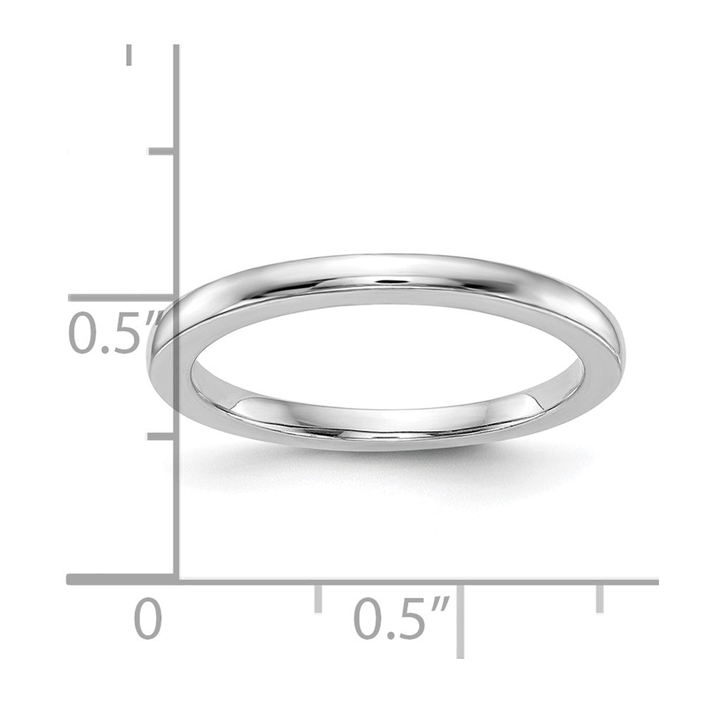 14k White Gold Polished Wedding Band
