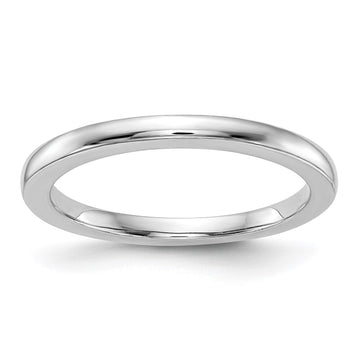 14k White Gold Polished Wedding Band