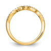 14k Yellow Gold 1/5 carat Diamond Contoured Complete Wedding Band