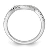 14k White Gold 1/3 carat Diamond Contoured Complete Wedding Band
