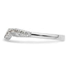 14k White Gold 1/3 carat Diamond Contoured Complete Wedding Band