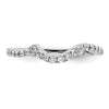 14k White Gold 1/3 carat Diamond Contoured Complete Wedding Band