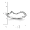 14k White Gold 1/3 carat Diamond Contoured Complete Wedding Band