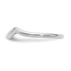 14K White Gold Polished Contour Wedding Band